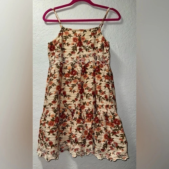 American Eagle Floral Spaghetti Strap Sundress w/ Lace Embroidery - Picture 5 of 8